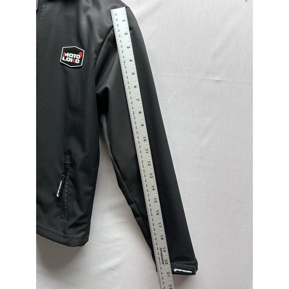 Moto Loco YL Kids Black Softshell Motorcycle Dirt Bike Racing Jacket “Tyler 617”